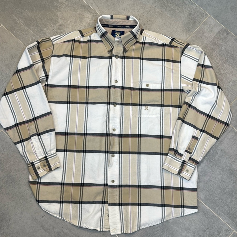 Wrangler Twenty X Plaid Long Sleeve Button Down Shirt Men's XL